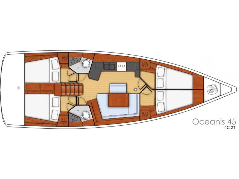 layout Beneteau Oceanis 45