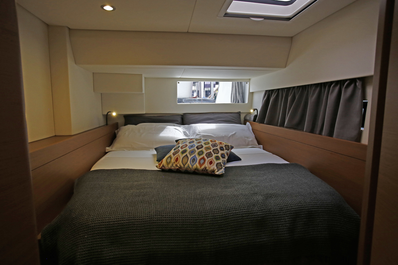Rear guest cabin, port hull ITA 14.99 Performance catamaran with electric propulsion system