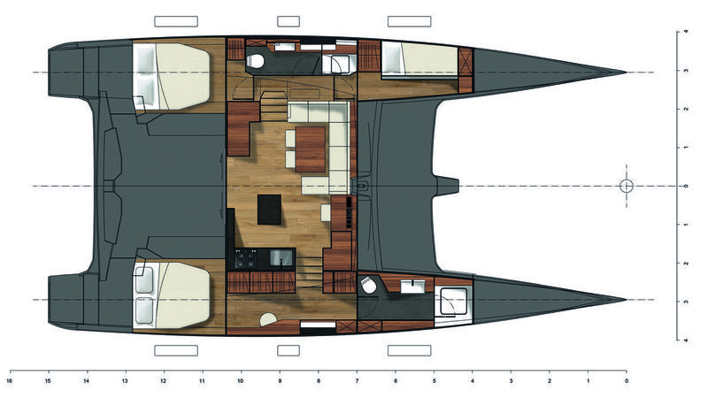 Bunkbed ITA 14.99 Performance cruising catamaran with electric propulsion system
