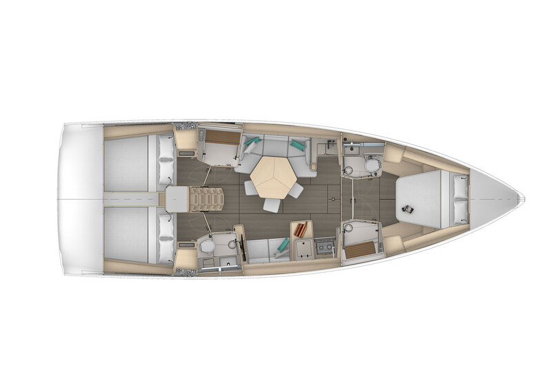 3 cabins, front kitchen World premiere for new Dufour 44 at Boot Düsseldorf